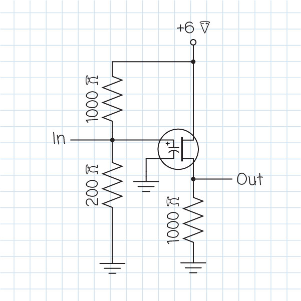 Biased transistor amplifier circuit diagram