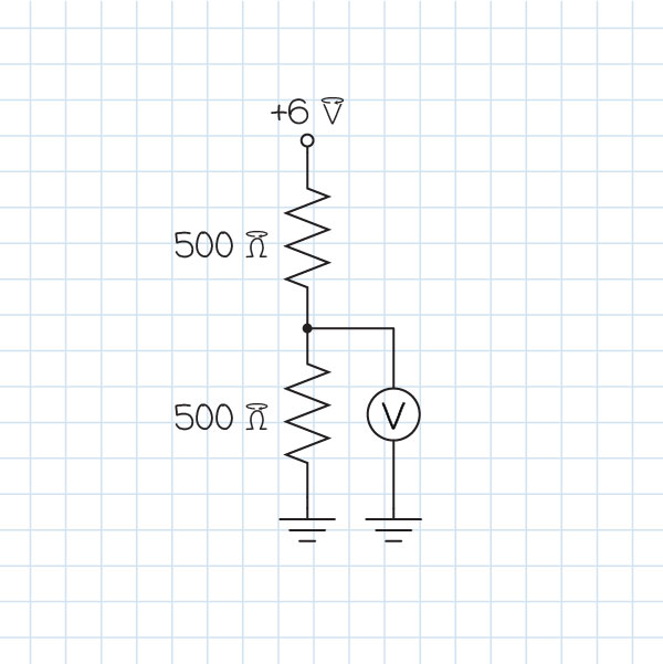 Voltage divider circuit diagram